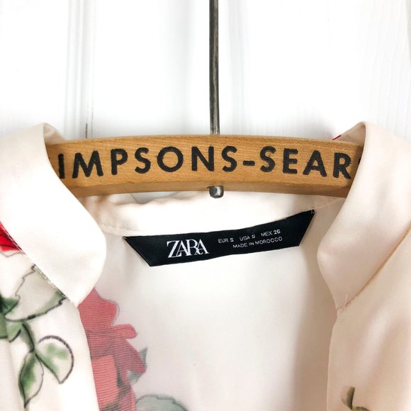 ZARA Floral Rose Pattern Top Summer Fun Print Date - Picture 8 of 8